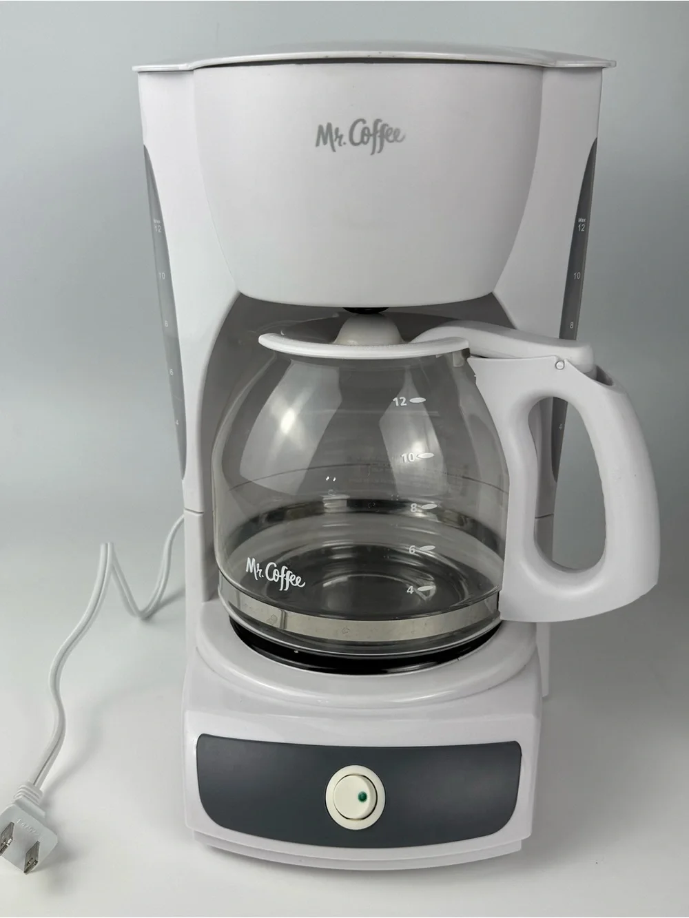 Mr. Coffee 12 Cup Switch Maker Simple Brew White CG12 GREAT CONDITION